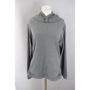 Stio Pullover Sweater Mens Medium Gray Hooded Fleece Outdoor Casual